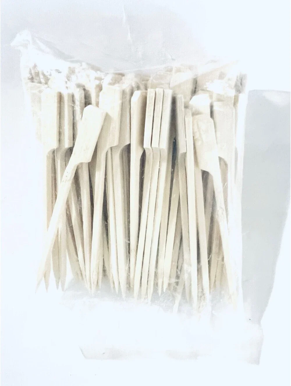Approx 300 Bamboo Cocktail Picks Mini Forks Gold Bead Skewers Party Lot New